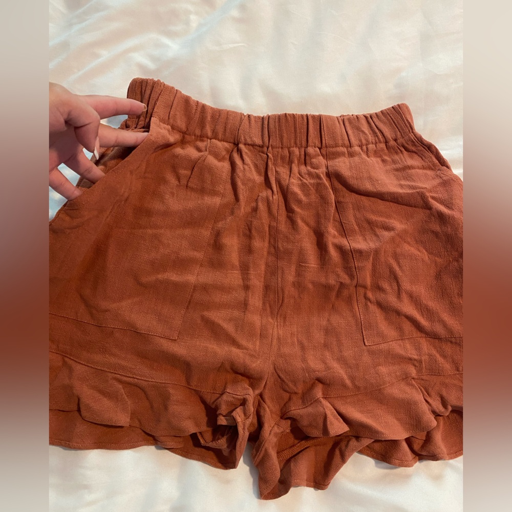 Orange waist bag shorts